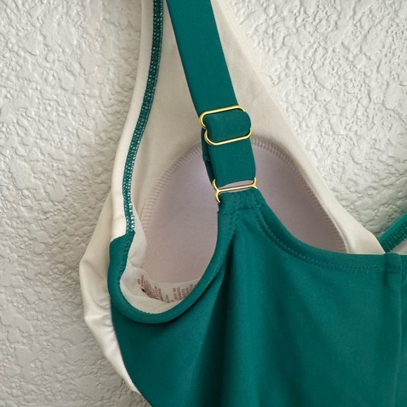 Shade & Shore Green and Cream Swimsuit - Picture 7 of 9